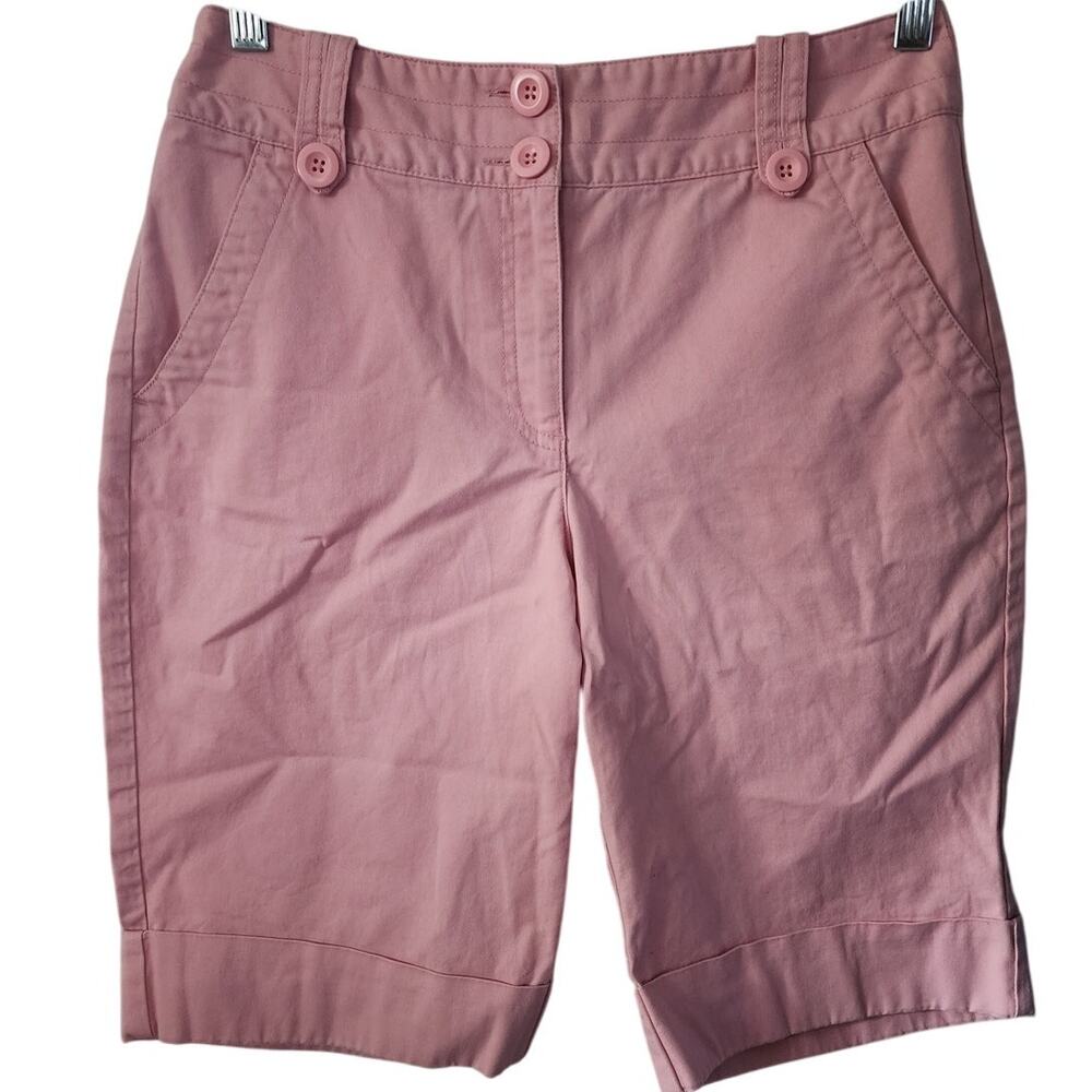 Talbots Light Pink Bermuda Stretch Walking Shorts Size 6